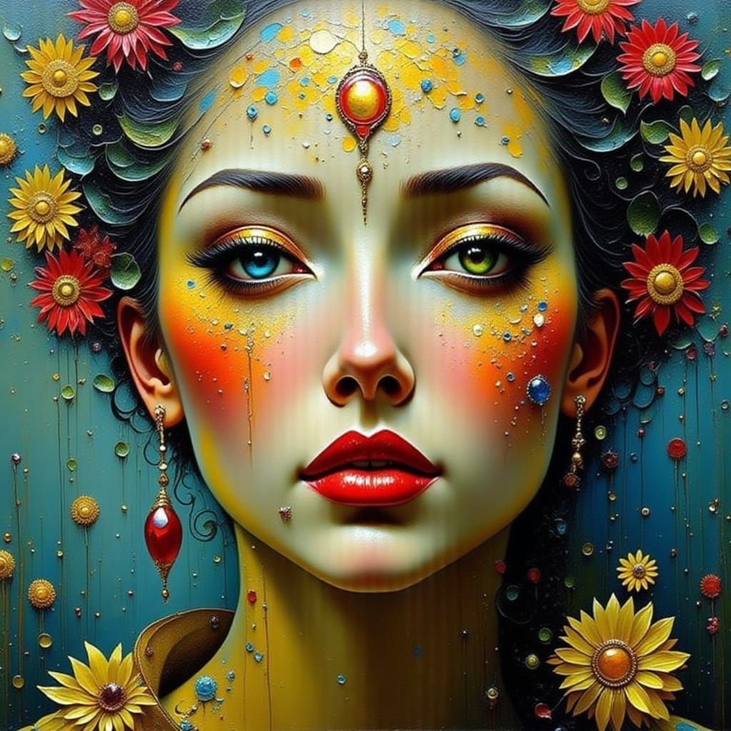 Impasto Beauty in Abstract Expressionist Style