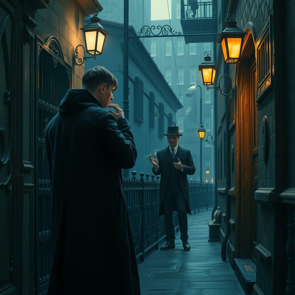 Password Exchange in Rainy Back Alley