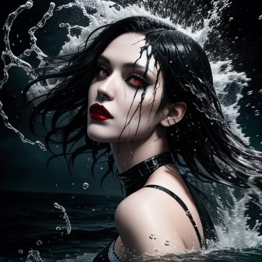 Synchronized Swimming Goth Girl Portrait