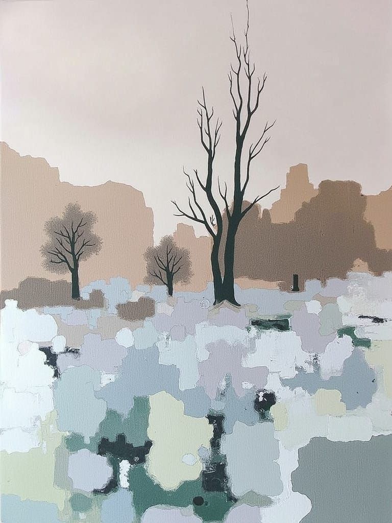 Muted Landscape in Impressionist Style