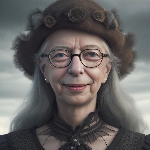 Hyperrealistic Klaus Schwab Cross-Dressed Portrait