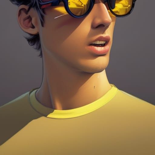 Teenage Boy Portrait in Hyperdetailed Style