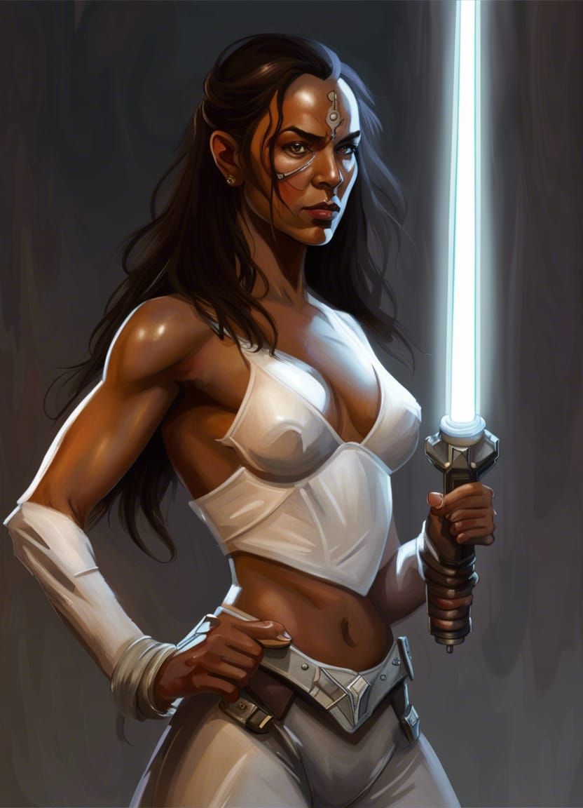 Female Klingon Warrior with Laser Sword