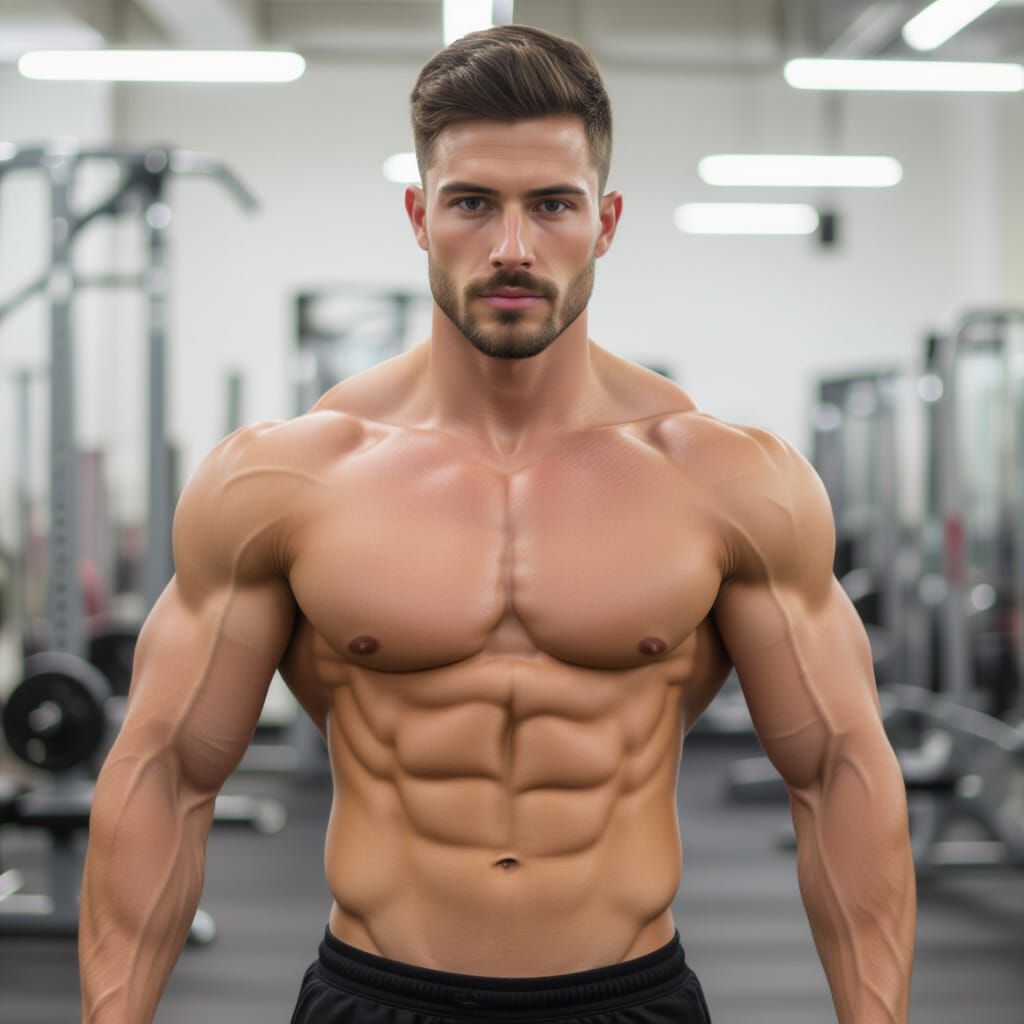 Handsome Muscular Man Posing