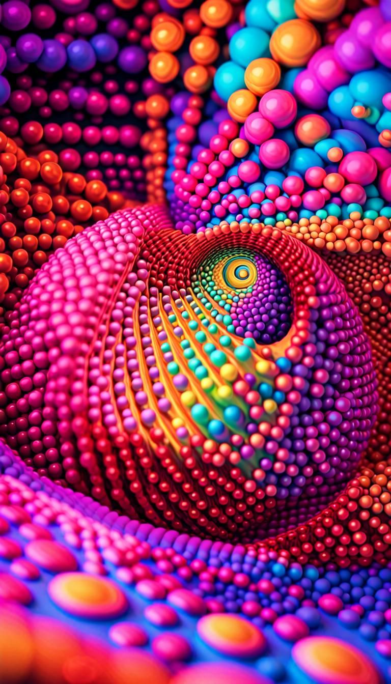 Fibonacci Spiral Explosion in Pop Art Style