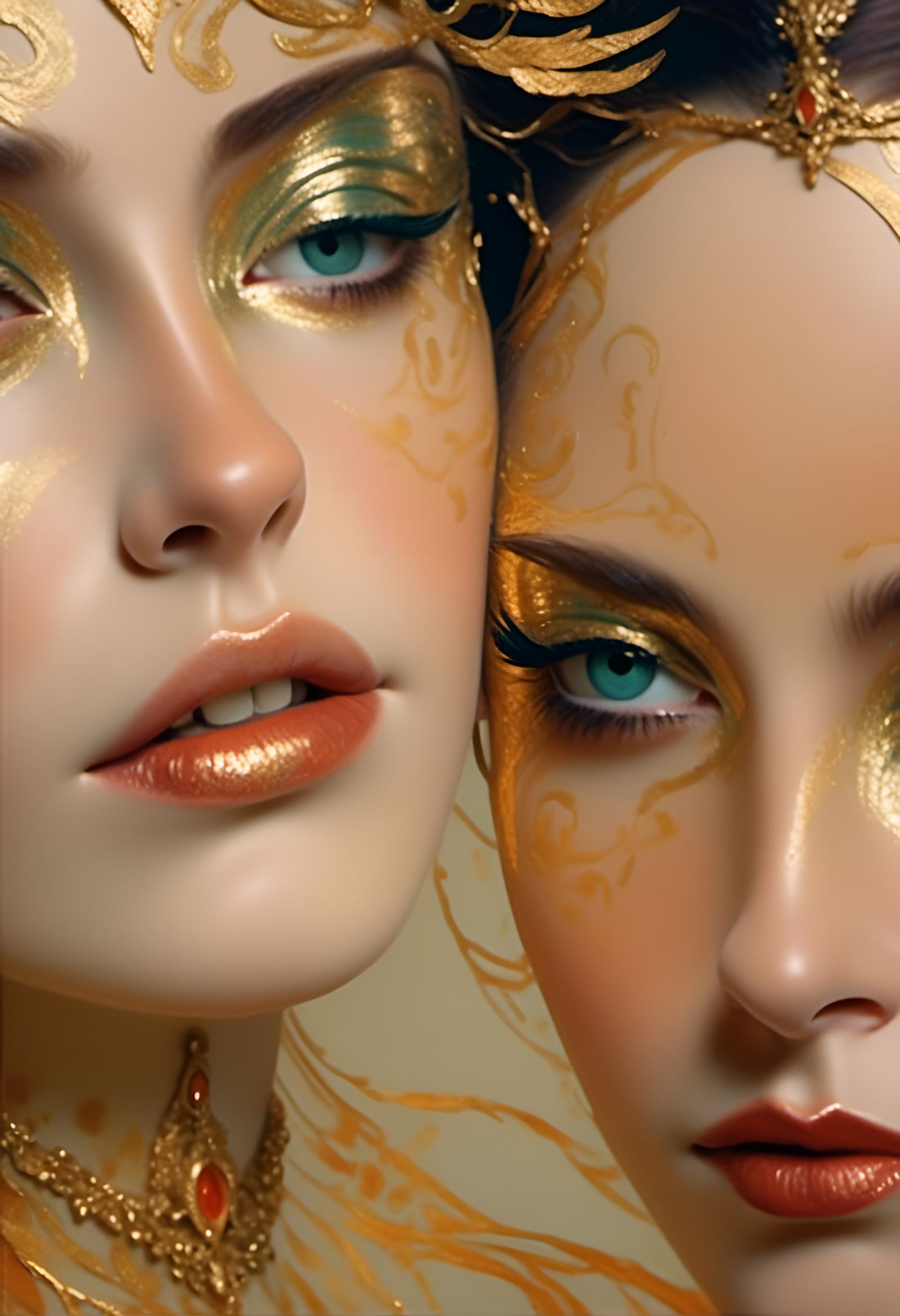 Greek Goddesses Nicole and Diane in Majestic Style