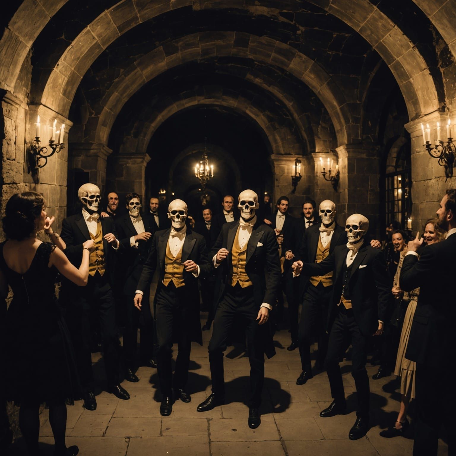 New Year's Dance Party in Skull and Bones Crypt