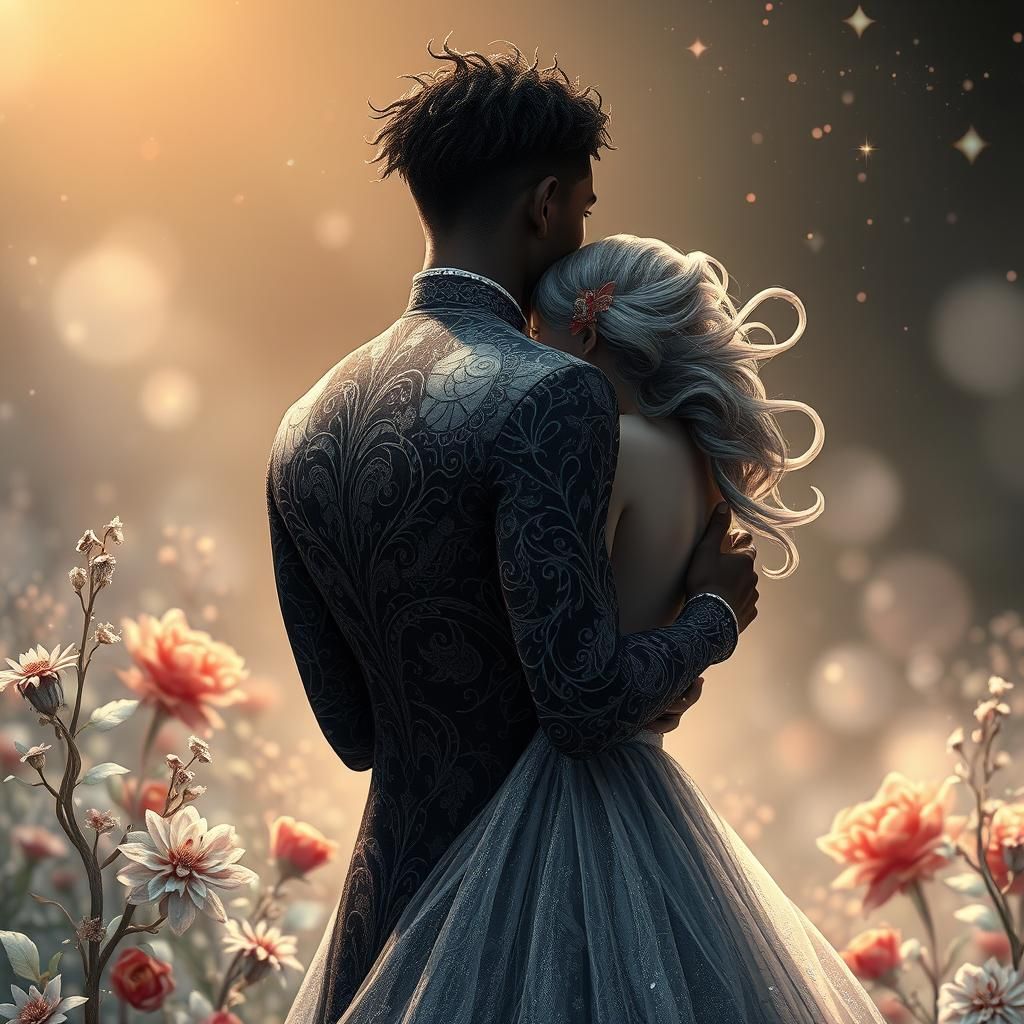 Ebony Prince and Necromancer in Frozen Landscape