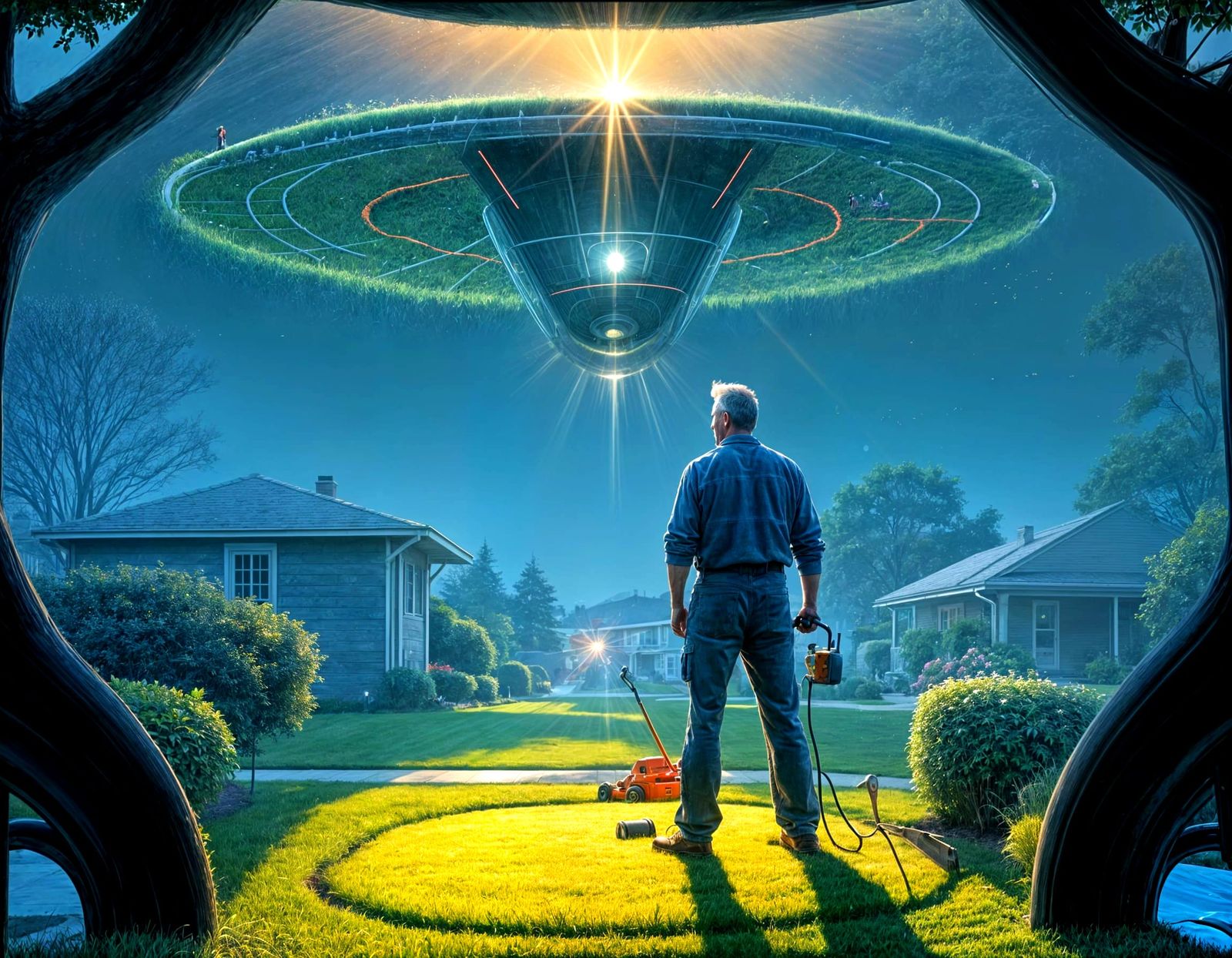 Proud Father Portrait in Digital Painting Style