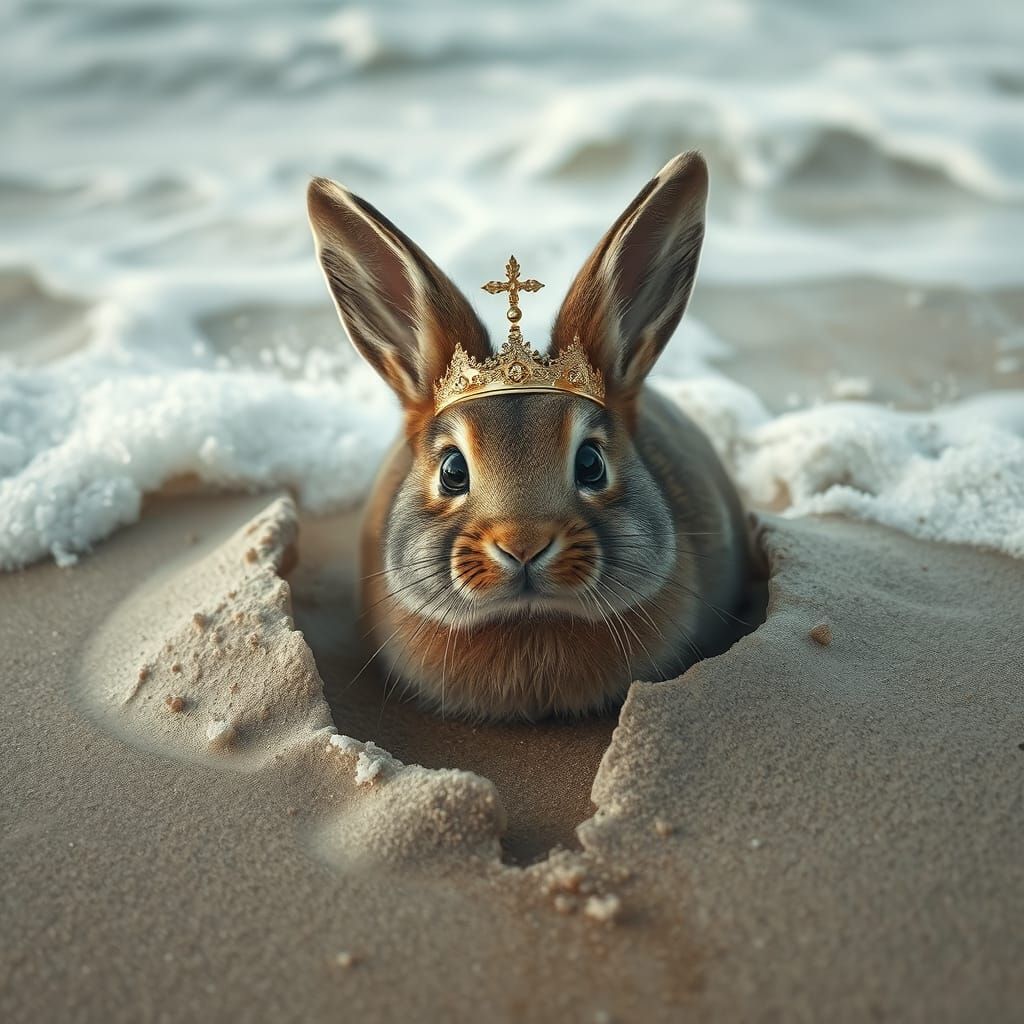 Regal Rabbit on Turbulent Ocean