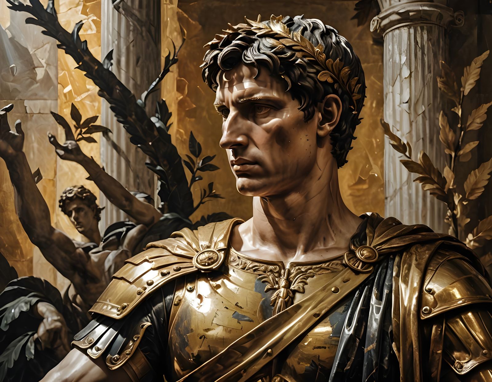 Ancient Roman Leader Dominates with Imperial Power