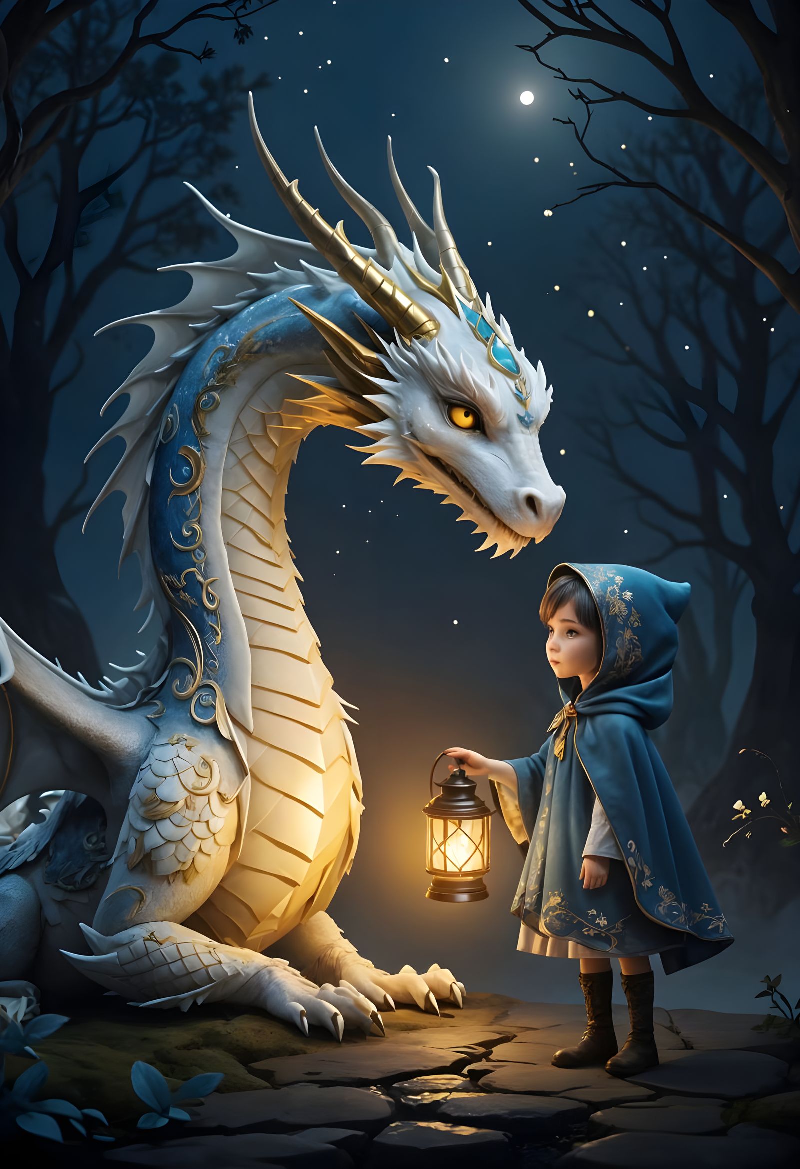 Girl Meets Dragon on a Foggy Night