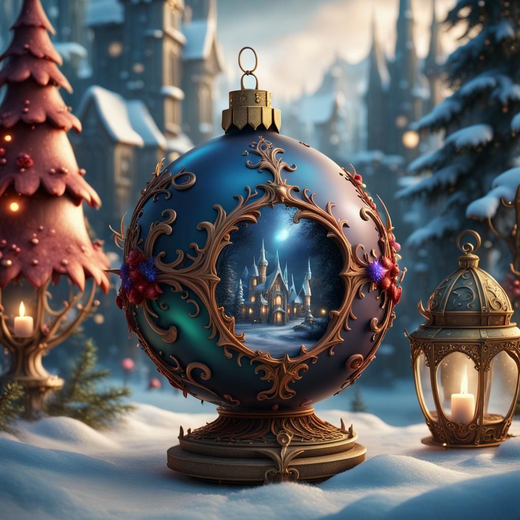 Fairy Enchanted Christmas Ornaments in Detailed Matte Painti...