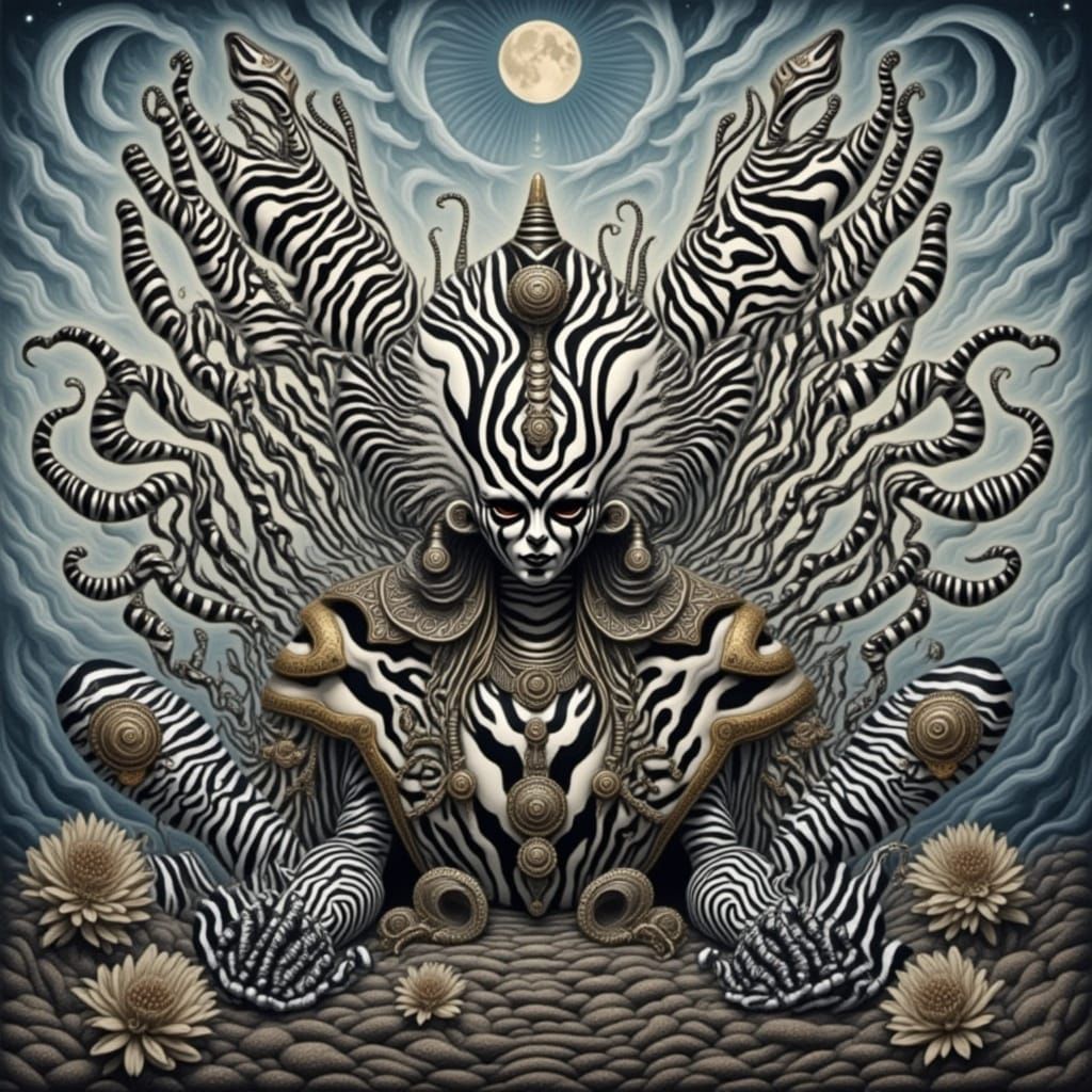 Bold Zebra Pattern Generated by AI