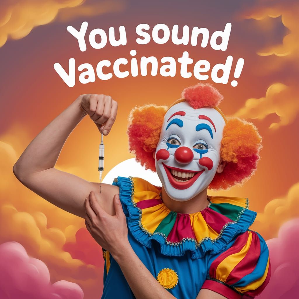 “You sound vaccinated!”😅🤡💪