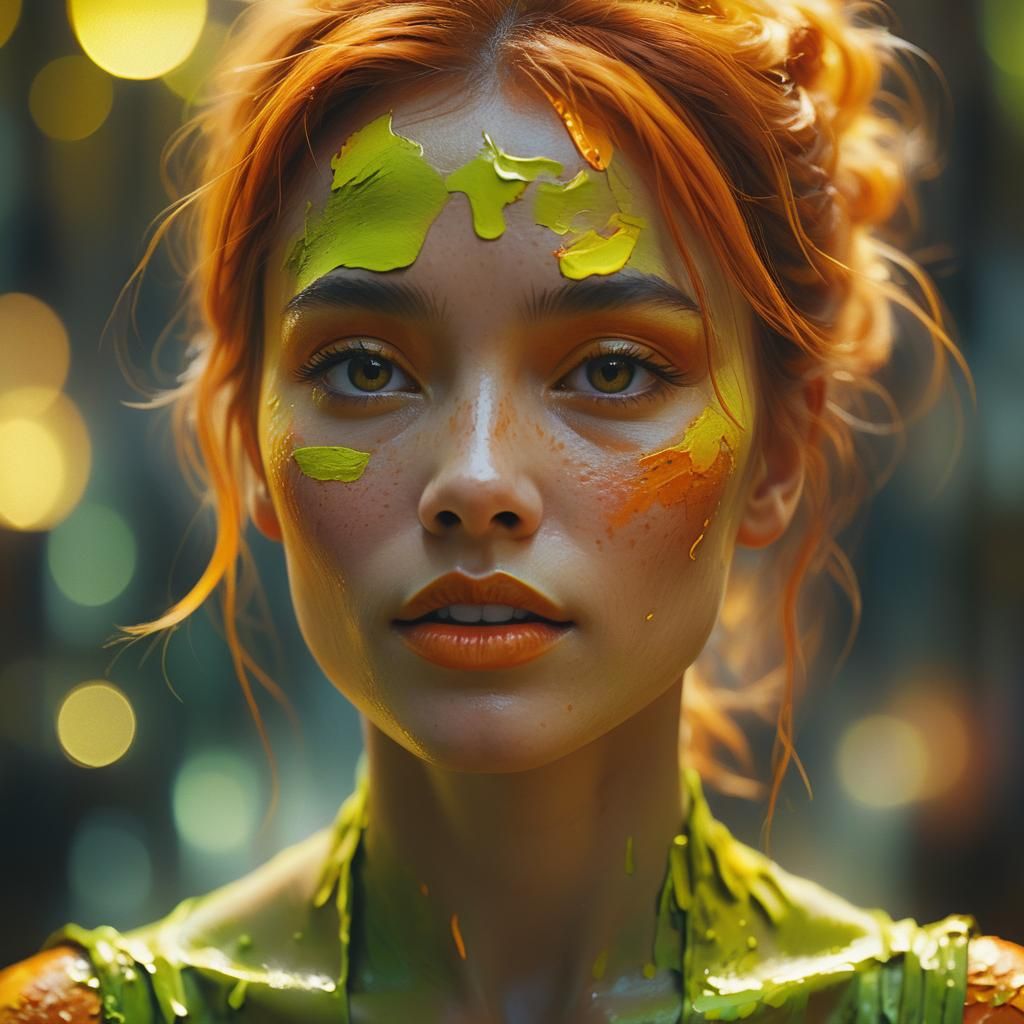 Cinematic Portrait of Woman with Golden Lighting