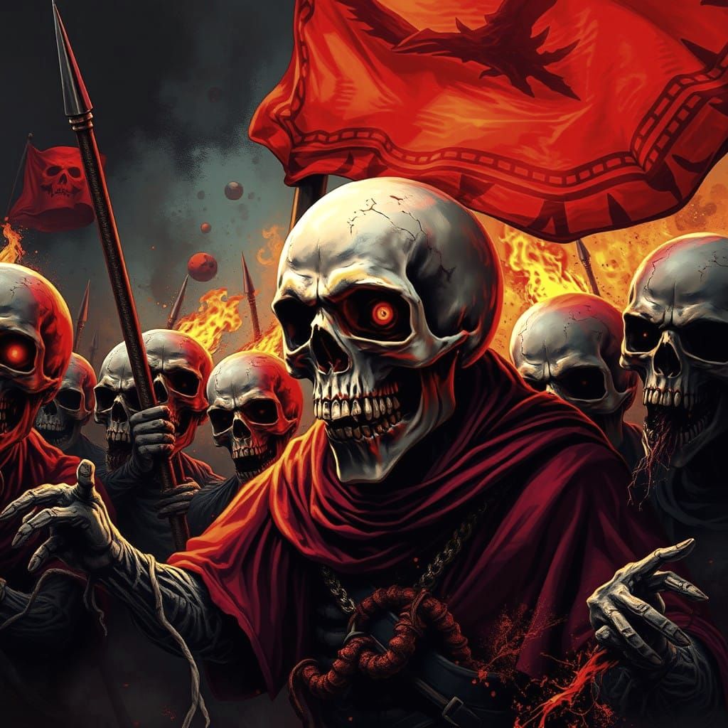 Dramatic Cyberpunk Leader of Undead Legion