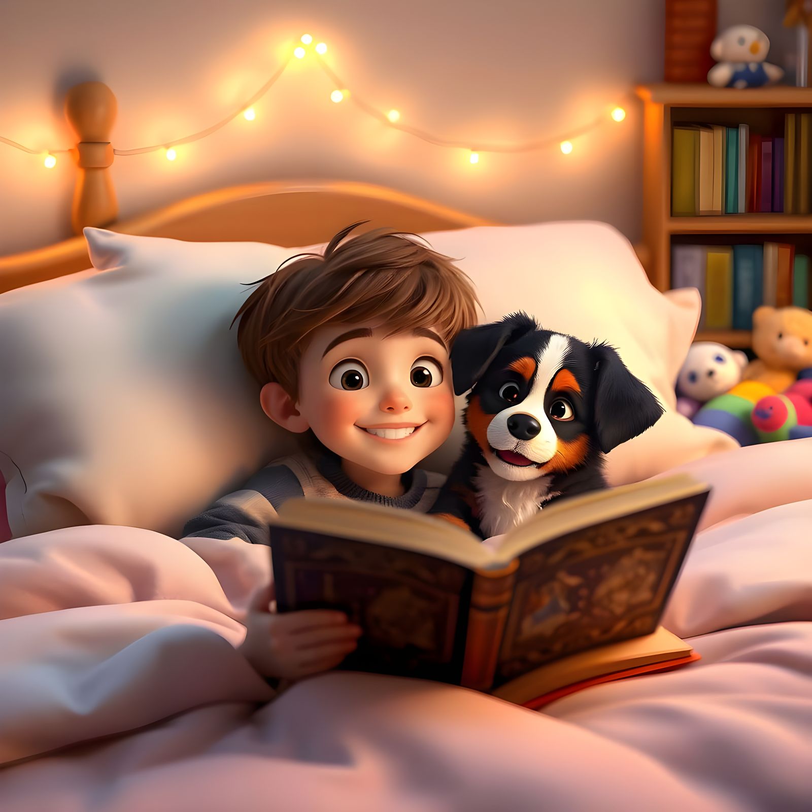 Cozy Children's Room: Bedtime Story (Pixar Style)