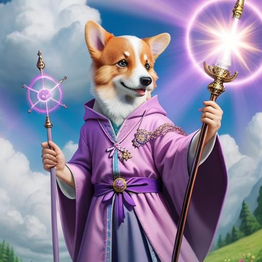 Corgi wizard