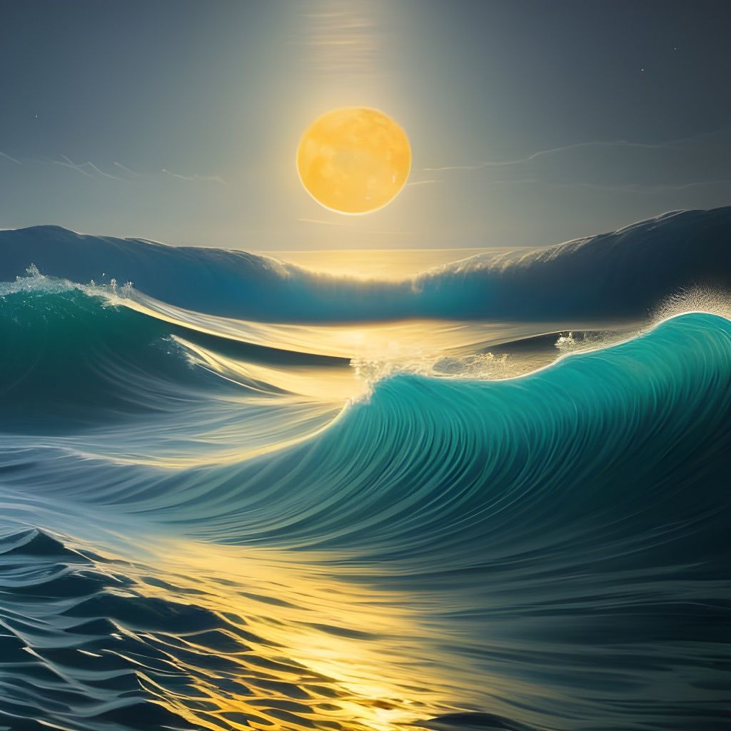 Magic Sea Waves in Cartoon Art Style