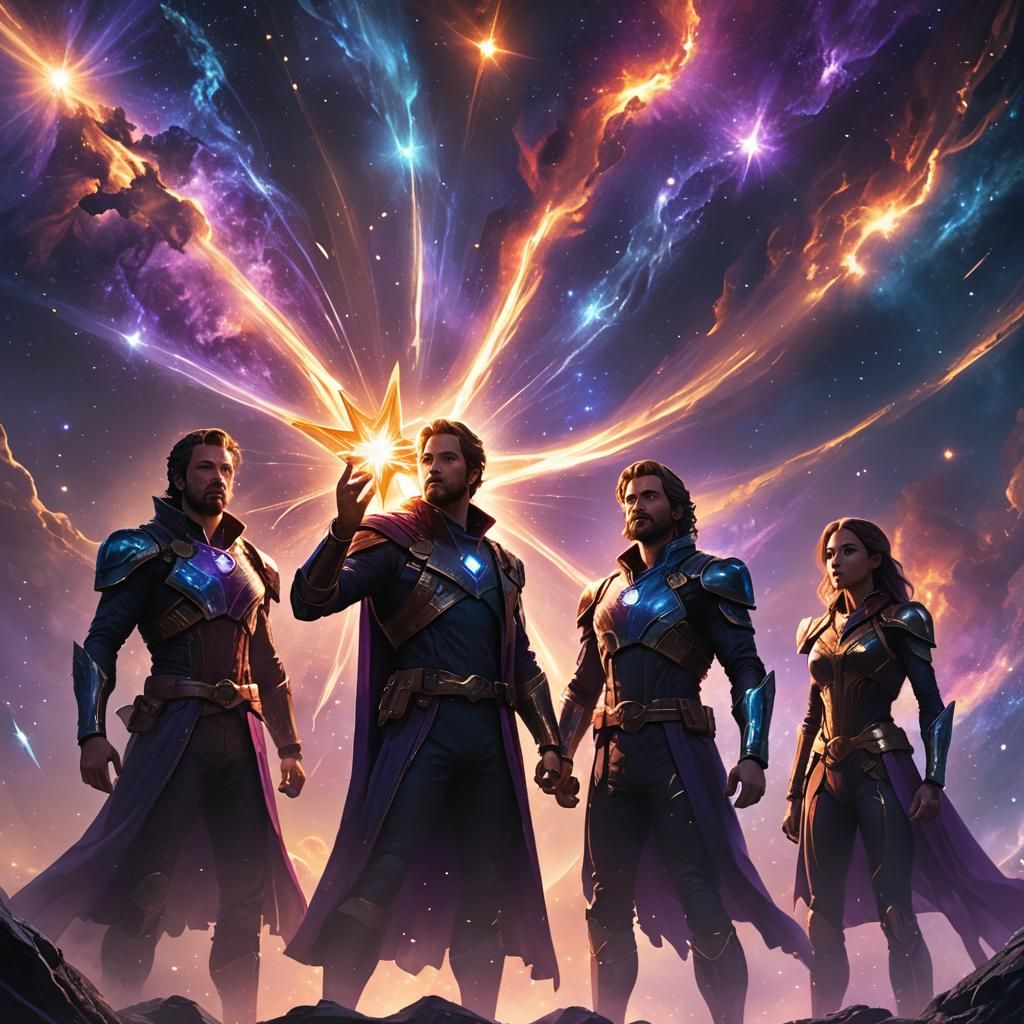 Heroes with Star Fragment in Cosmic Nebula