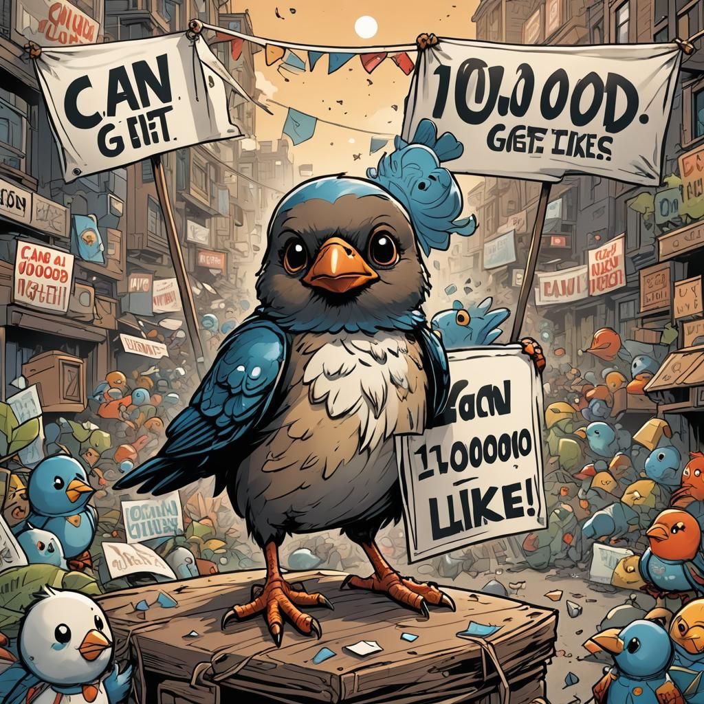 Cute Bird Seeks Likes: Comic Book Art