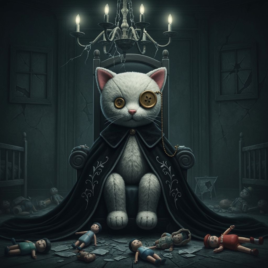 Adorable Kitten Rules Ruined Nursery Throne