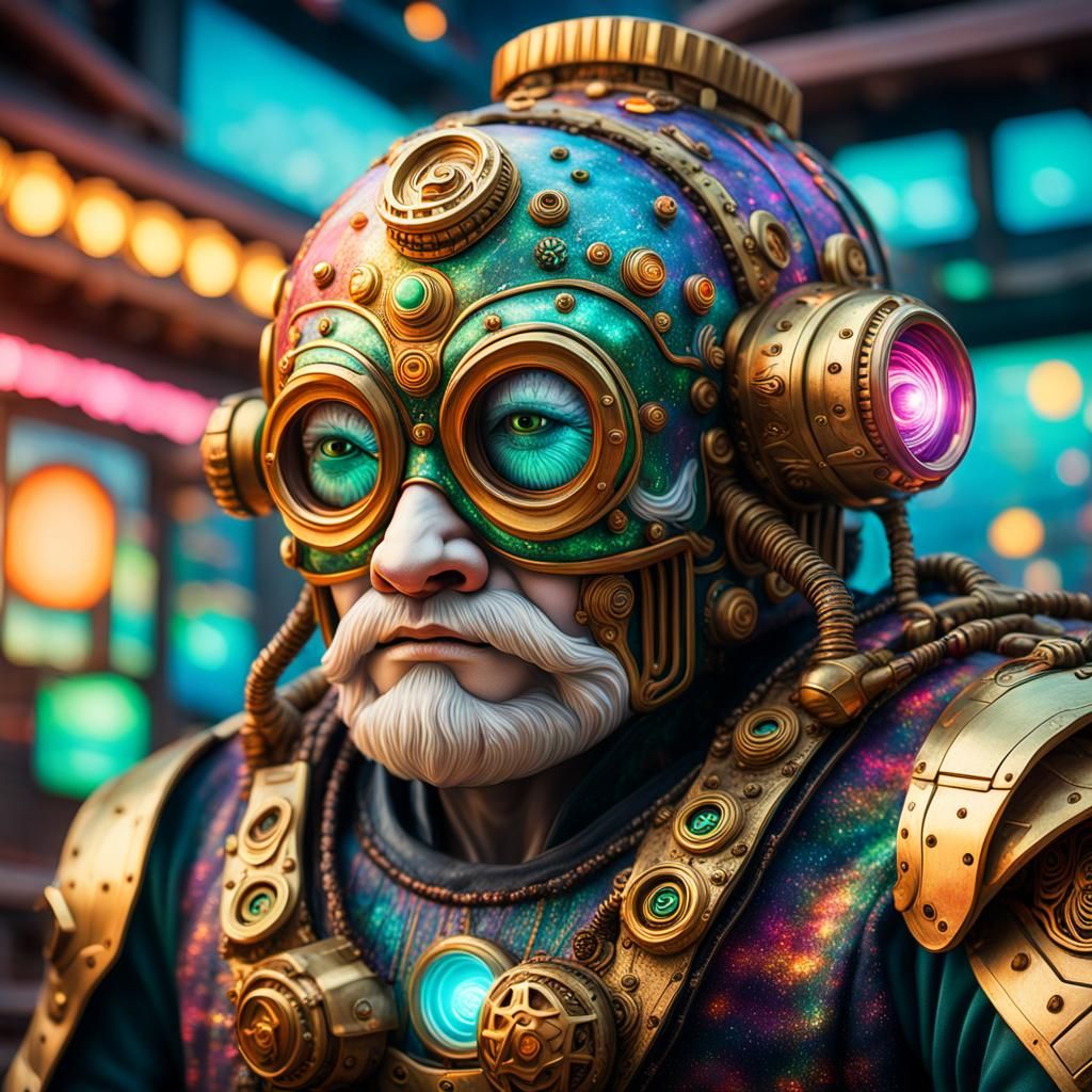 Sumo Santa on Boardwalk in Psychocybernetic Style