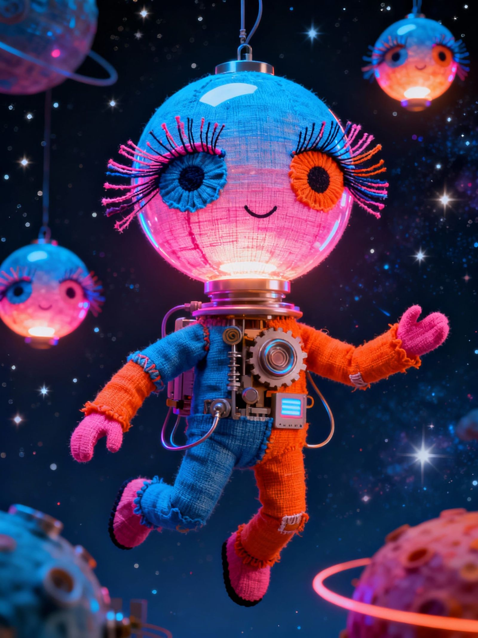 Upcycled, Hand-Me-Down, Assemblage Fabric of the Universe Li...