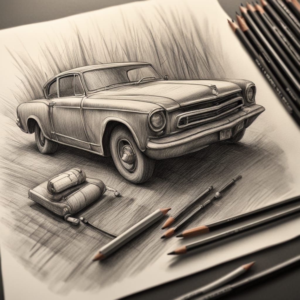 Expressive Pencil Sketch of a Simple Still Life