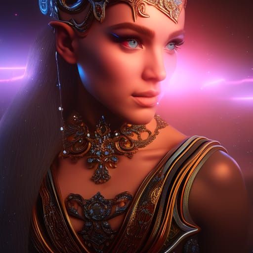 Photorealistic Centaur Portrait in Fantasycore Centaurpunk S...