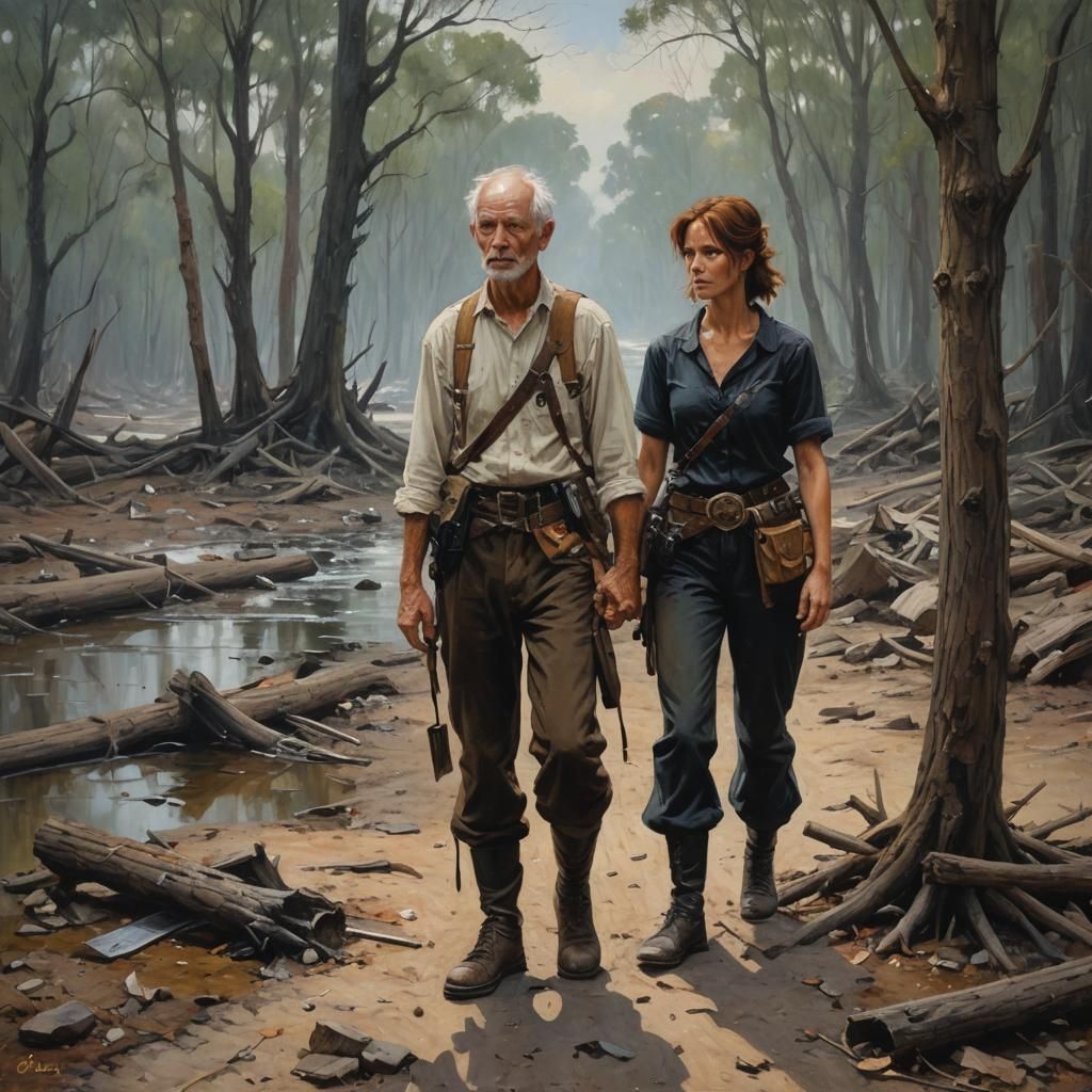 Contemplative Oil Painting Inspired by James Gurney