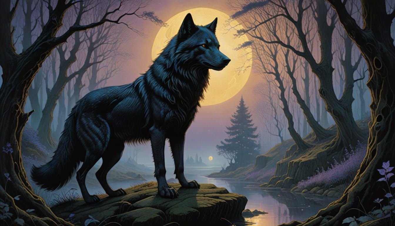 Enchanting Twilight Sorceress in Mystical Forest