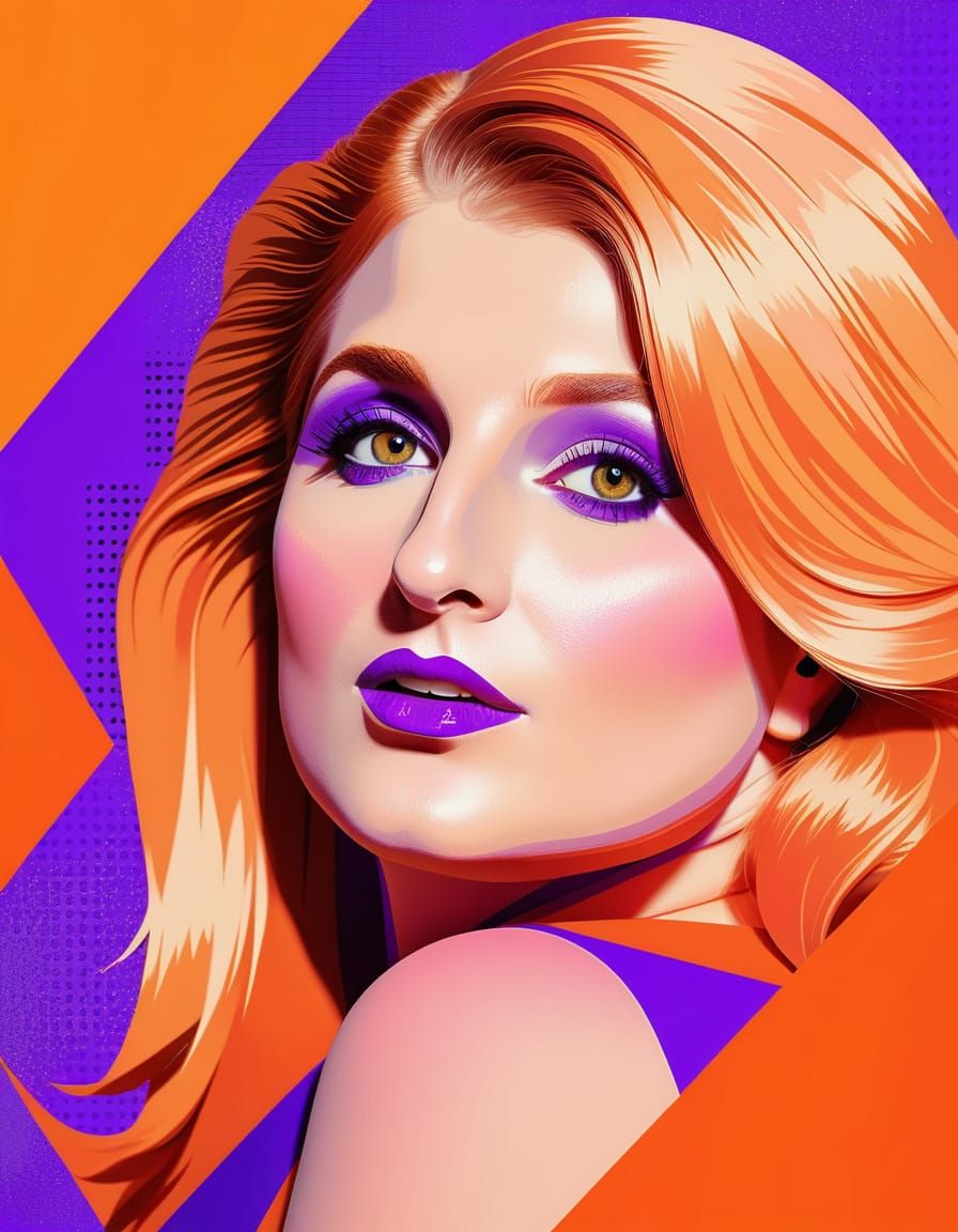 Vibrant Pop Art Portrait of Meghan Trainor