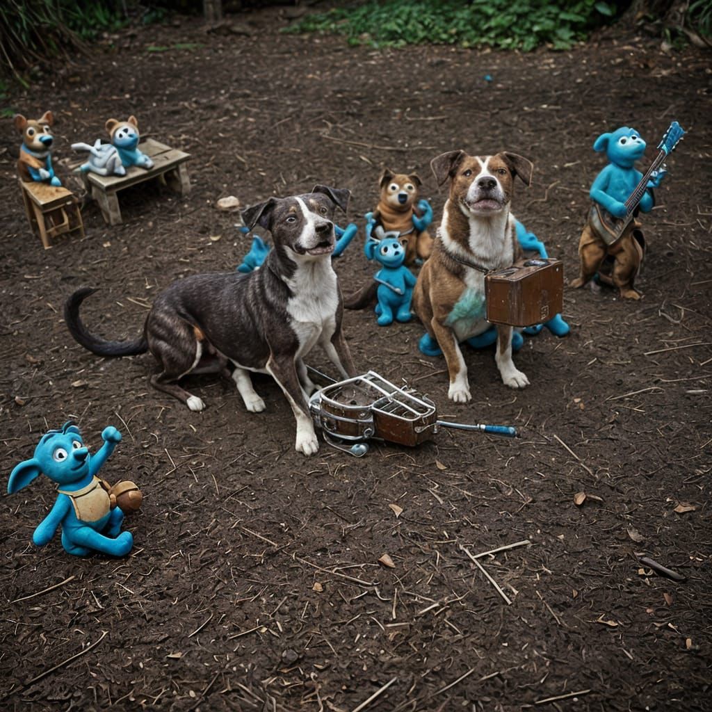 Dog Playground for Smurfs: Eerie Moonlight Film Still