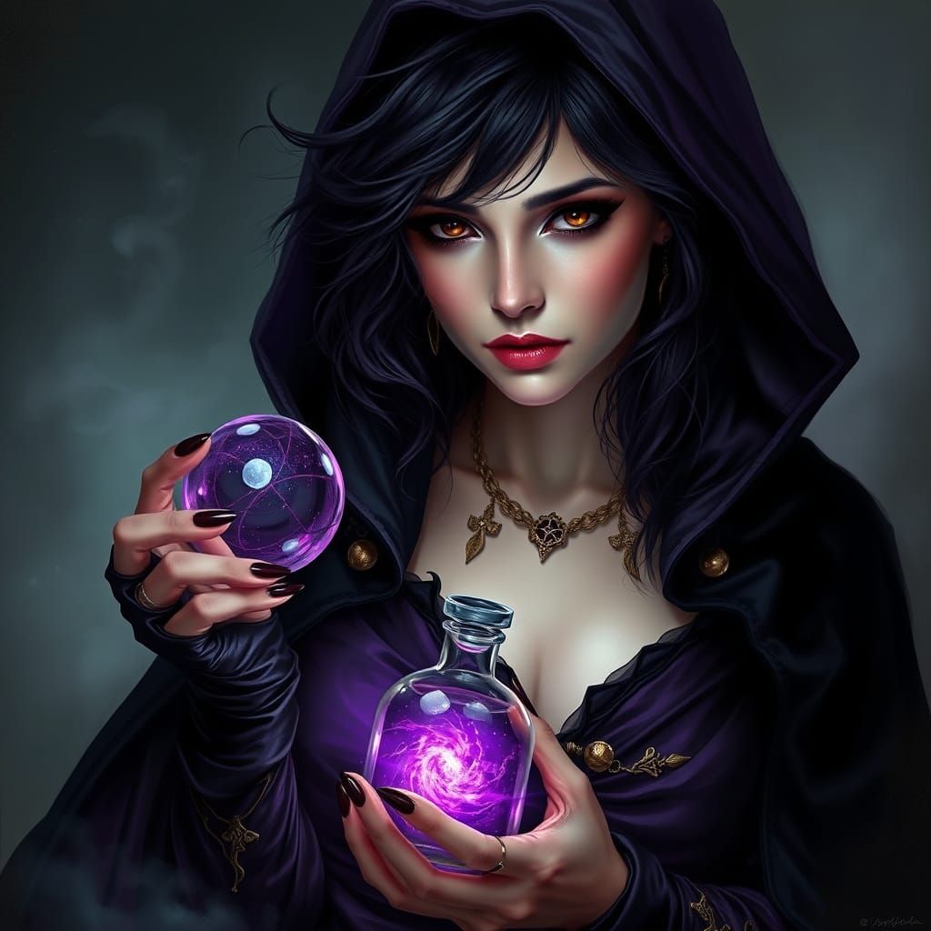 Gothic Alchemy Mage with Plasma Ball