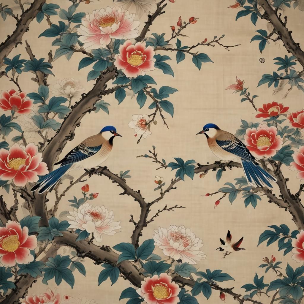 Bird and Flower Art Inspired by Ming Dynasty
