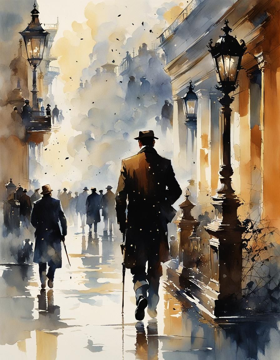 Intricate Portrait of a Nobleman in Watercolor Style