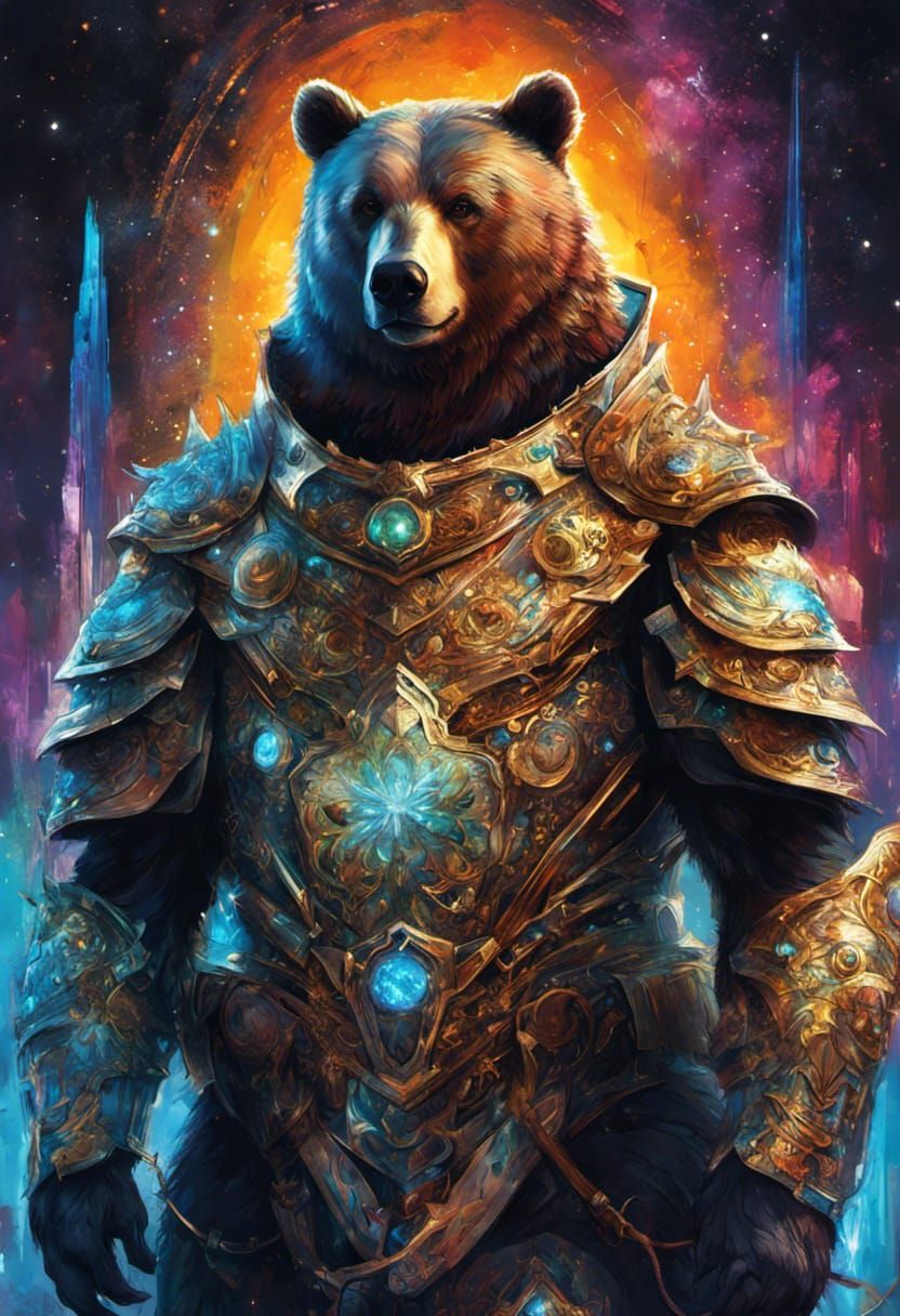 Armored Bear General Leading Knight Army