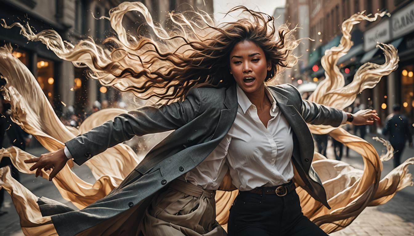 Dynamic Wind Scene in Professional Photography Style