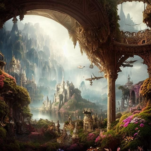 Epic Wonderland: A Stunning Digital Matte Painting