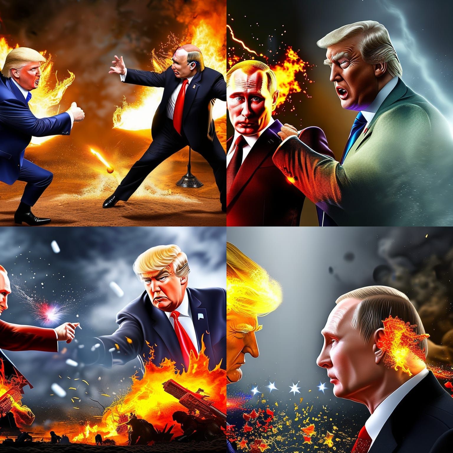 Intense Battle in Hell: Hyperrealistic Digital Art