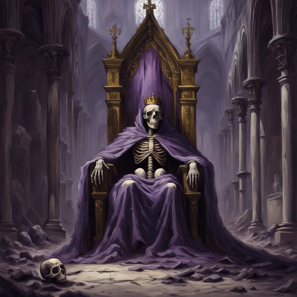 Melting Skeleton King in Abandoned Church
