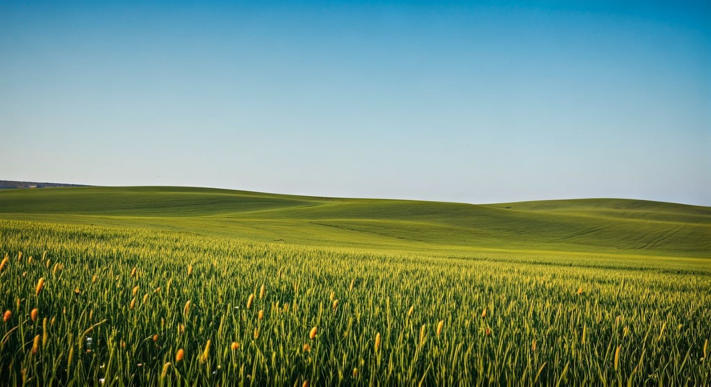 Serene Green Field in Israel Countryside