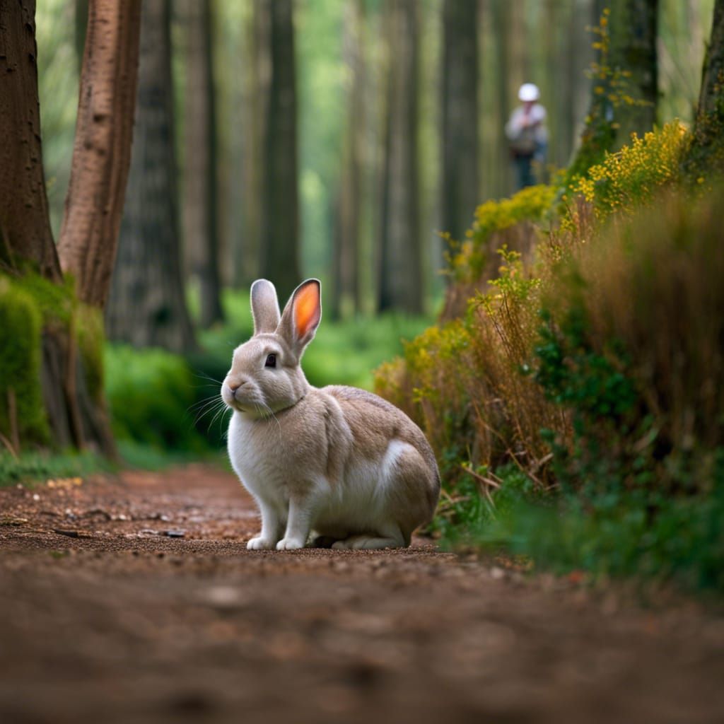 Giant Rabbit Optical Illusion Photo