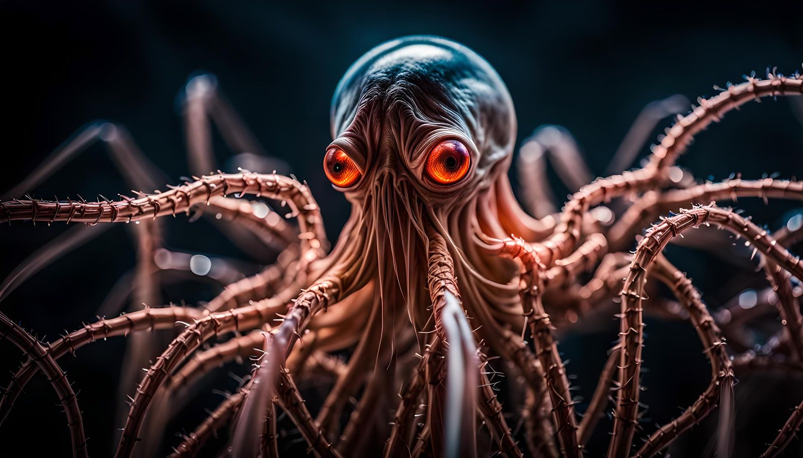 Eldritch Creature Emerging: Cinematic CGI Macro