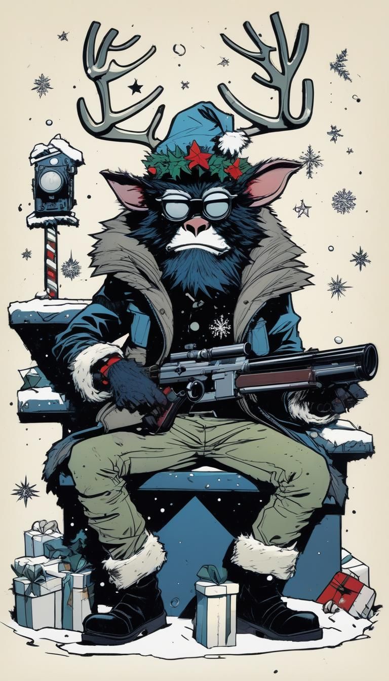 Jamie Hewlett Style Christmas Celebration