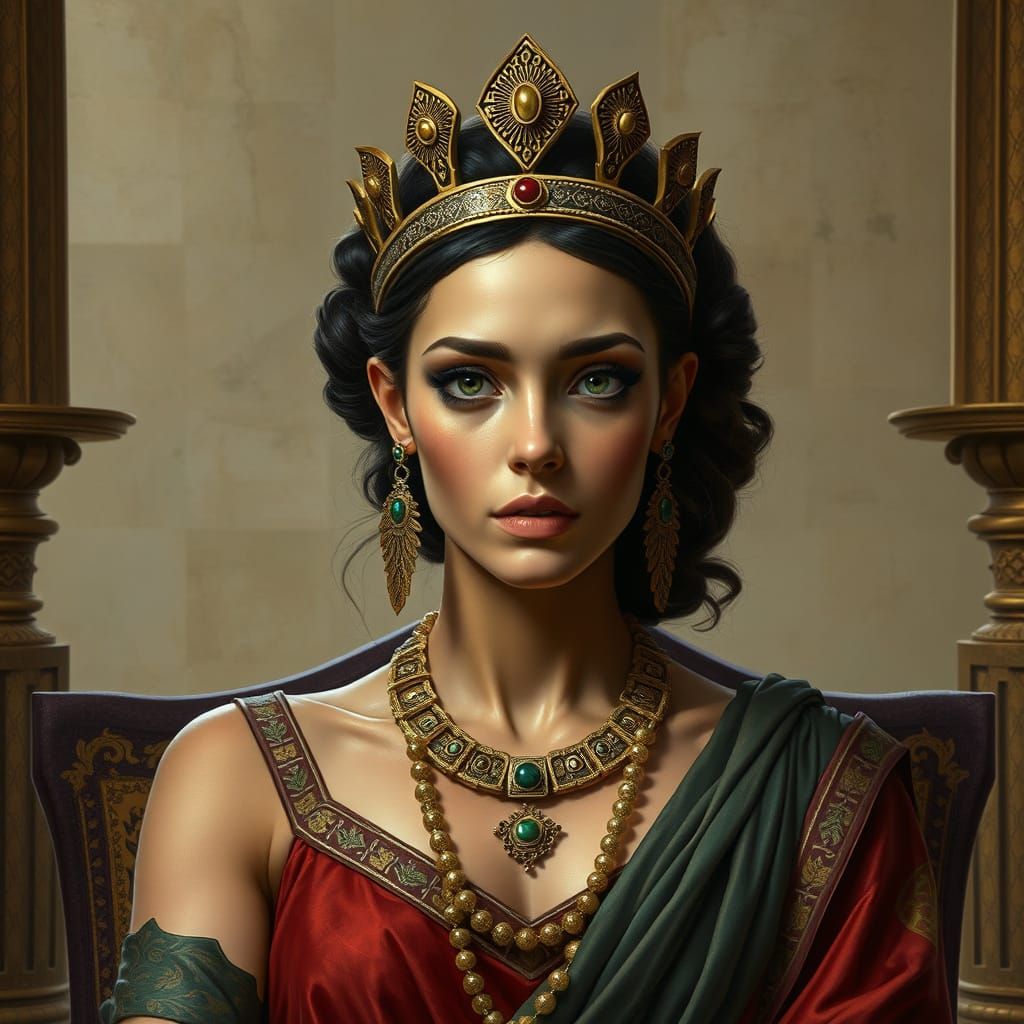 Cleopatra in Her Throne Room: Portrait