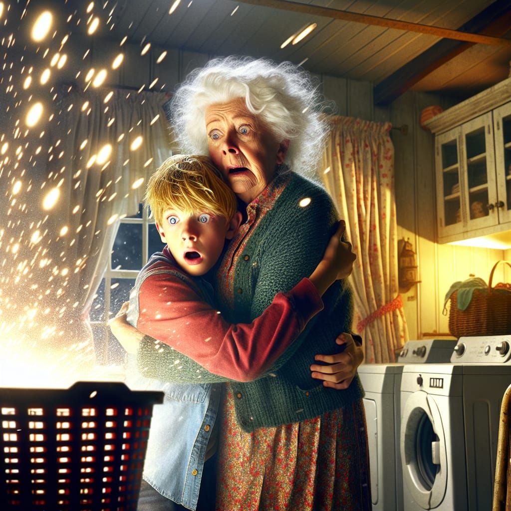 Humorous Sci-Fi Laundry Room Surprise