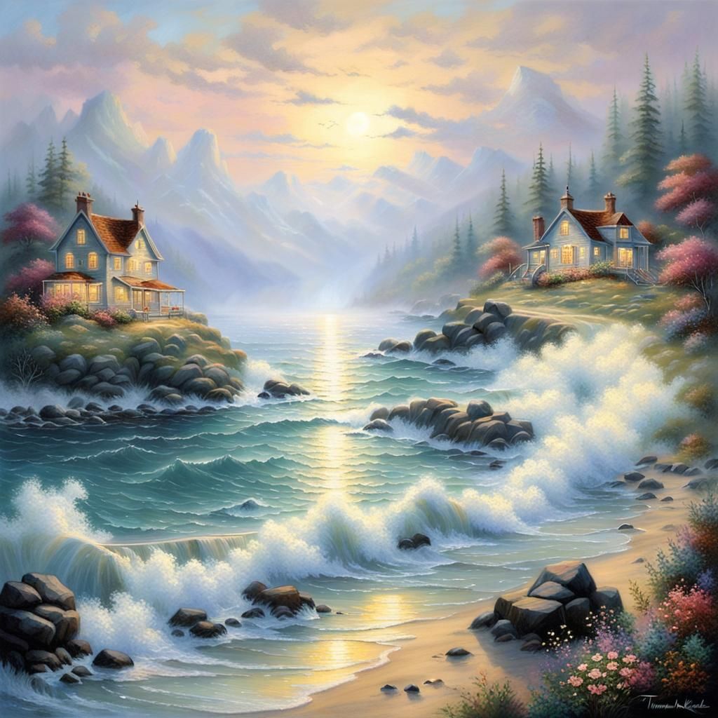 Ethereal Sunrise Over the Sea